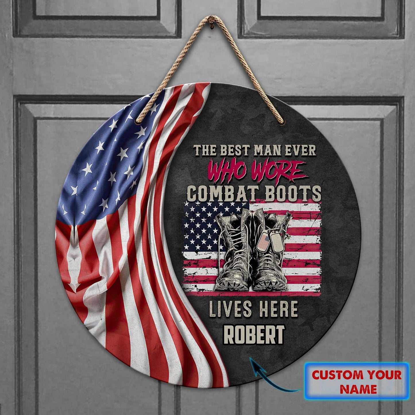 Personalized The Best Man Ever Who Wore Wooden Sign Home Decoration Gifts For Veteran - Printvoro