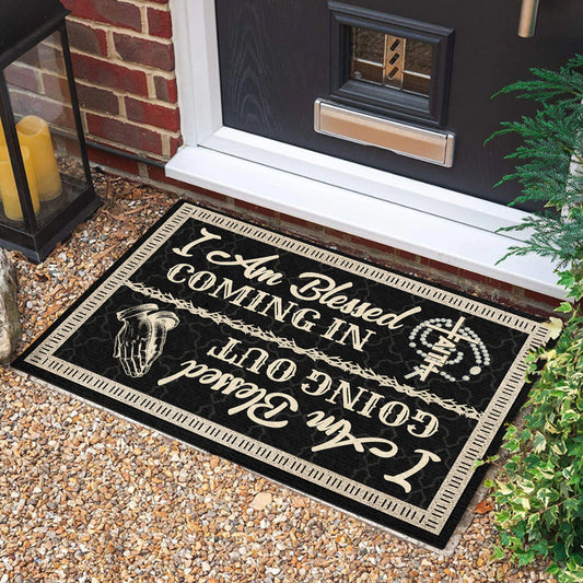I Am Blessed Coming In Doormat USA 250 Years Of Freedom Front Door Mat Patriotic Gifts - Printvoro