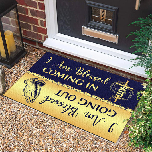 I Am Blessed Coming In Doormat USA 250 Years Of Liberty Outdoor Welcome Mat Best Patriotic Gifts - Printvoro