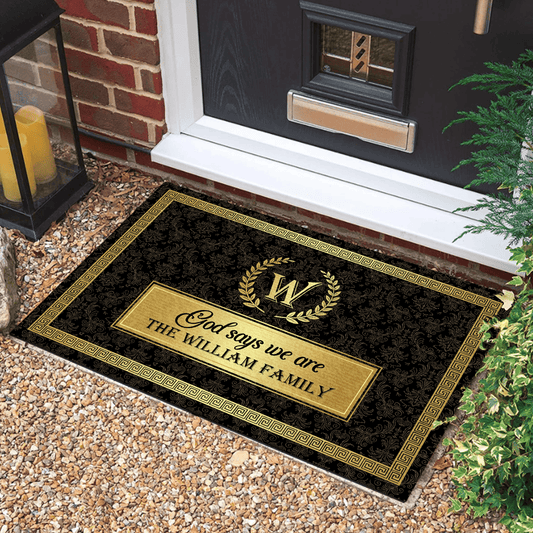 Personalized God Says We Are Doormat USA 250 Years Of Defending Liberty Welcome Door Mat - Printvoro