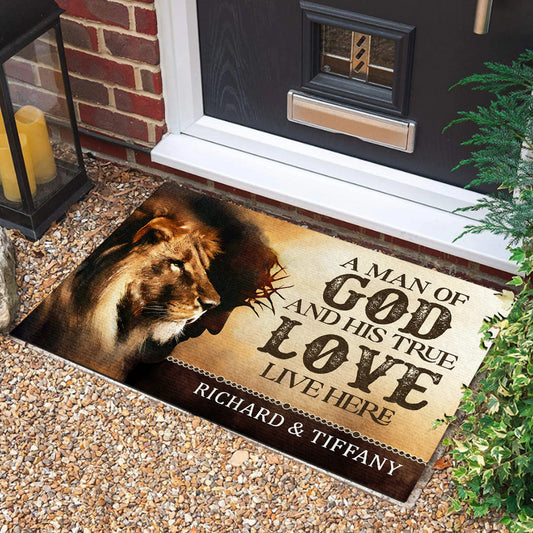 Personalized Man Of God Doormat 1776 2026 Merch Doormat Patriotic Gifts - Printvoro