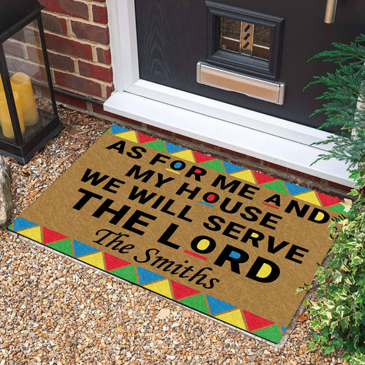 Personalized As For Me And My House We Will Serve The Lord Doormat 250 Years Of America Doormat - Printvoro