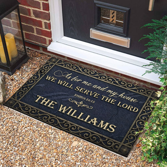 Personalized As For Me And My House We Will Serve The Lord Doormat USA 250 Years Of Liberty Mat - Printvoro