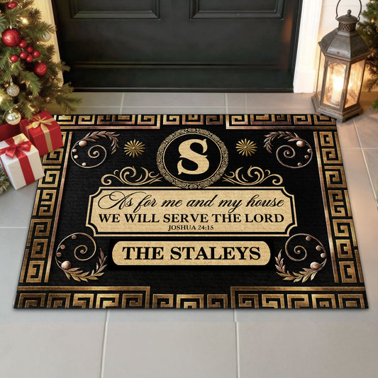 Personalized As For Me And My House We Will Serve The Lord Doormat USA 250Th Anniversary Doormat - Printvoro