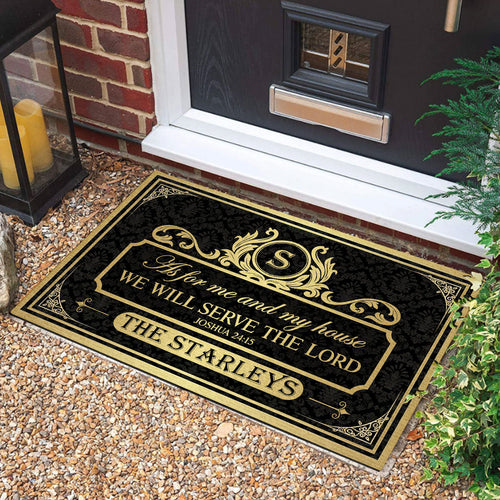 Personalized As For Me And My House We Will Serve The Lord Doormat We The People Front Door Mat - Printvoro