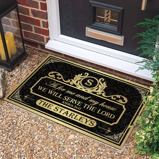 Personalized As For Me And My House We Will Serve The Lord Doormat We The People Front Door Mat - Printvoro