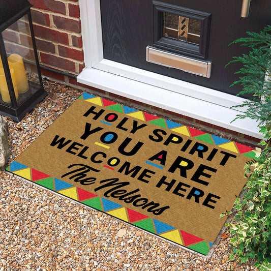 Personalized Christian Welcome Holy Spirit Doormat America's 250th Birthday Welcome Door Mat - Printvoro