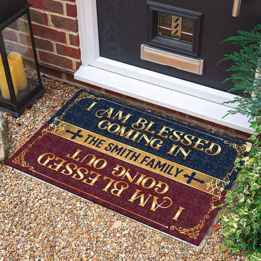 Personalized I Am Blessed Coming In Doormat USA 250 Years Of Independence Doormat - Printvoro