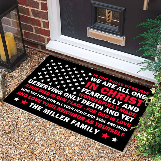 Personalized In This House We Believe Doormat USA 250Th Anniversary Front Door Welcome Mat - Printvoro