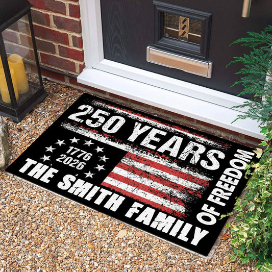 Personalized Liberty Lives In Our Home Doormat Celebrating US 250th Entryway Mat Patriotic Gifts - Printvoro