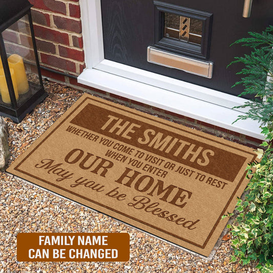 Personalized May You Be Blessed Doormat 250 Years Of Defending Liberty Front Door Welcome Mat - Printvoro
