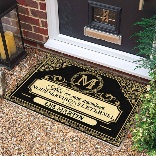 Personalized Moi Et Ma Maison Nous Servirons L'éternel Doormat 1776 2026 Merch Welcome Mat - Printvoro