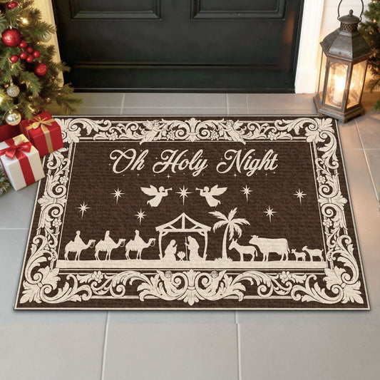 Personalized Nativity Under the Stars Doormat 250 Years Of America Welcome Door Mat - Printvoro