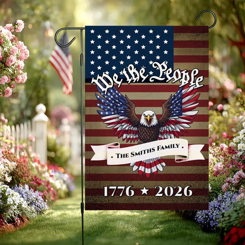 Custom United States Of America Flag We The People Merch Independence Day Decor - Printvoro