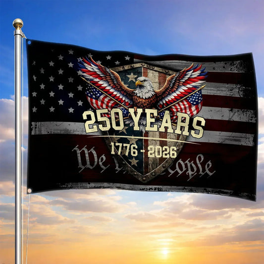 America 250 Years Anniversary Flag We The People 1776 2026 Flag Patriotic Gift For Family - Printvoro