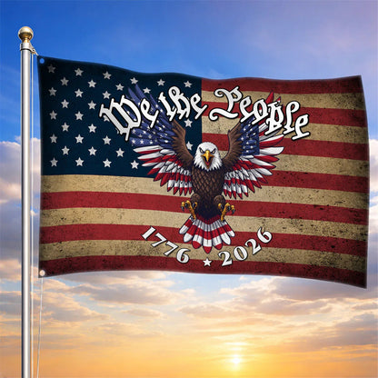 America 250th Anniversary Flag We The People Merch Patriotic Outdoor Decor - Printvoro