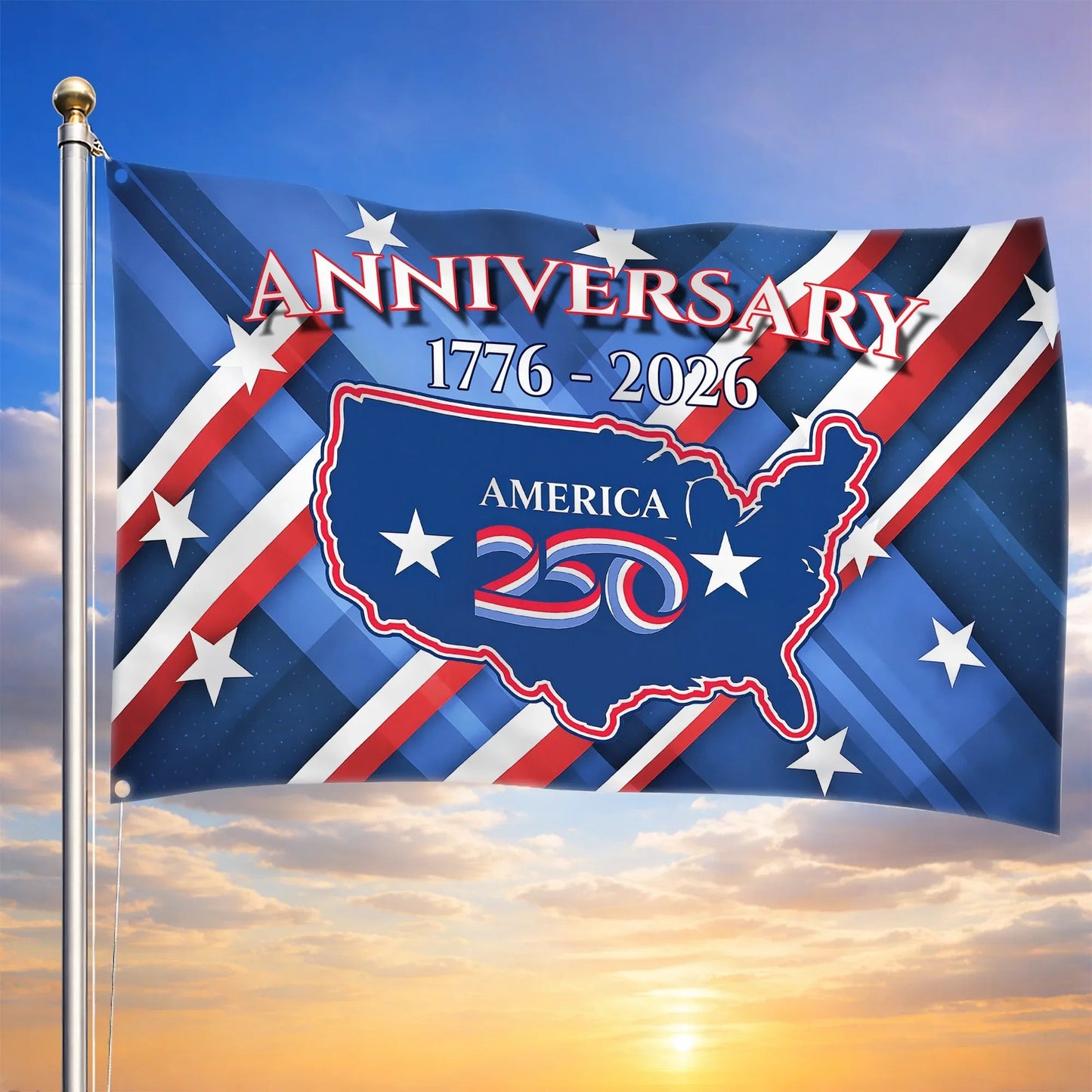 America Anniversary Flag Independence Day Flag Gifts For A Patriotic Person - Printvoro