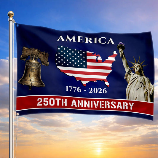 Patriotic America 250th Anniversary Flag Independence Day Flag Gifts For 4Th Of July - Printvoro