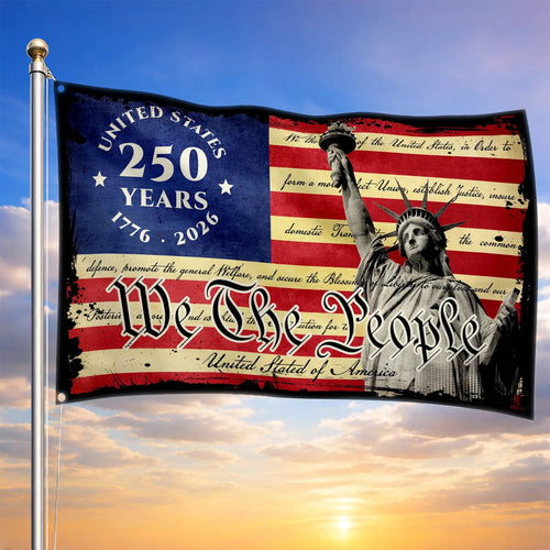 Retro United States Of America Flag We The People Merch Patriotic Outdoor Decor - Printvoro
