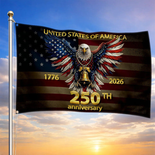 United States Of America Flag 250th Anniversary 1776 2026 Merch Patriotic Decor - Printvoro