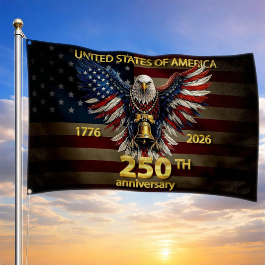 United States Of America Flag 250th Anniversary 1776 2026 Merch Patriotic Decor - Printvoro