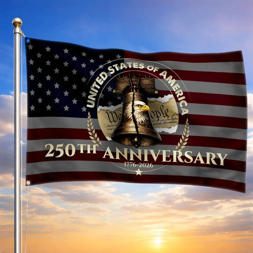 United States Of America Flag 250th Anniversary Merch Patriotic Outdoor Decor - Printvoro