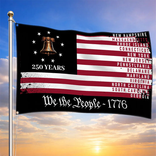 Vintage 13 Colonies Liberty Bell Flag America 250th Anniversary Merch Patriotic Decor - Printvoro