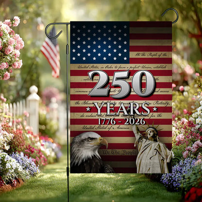 250 Years 1776 2026 Flag America's Birthday Flag Merch 4Th Of July Decor - Printvoro