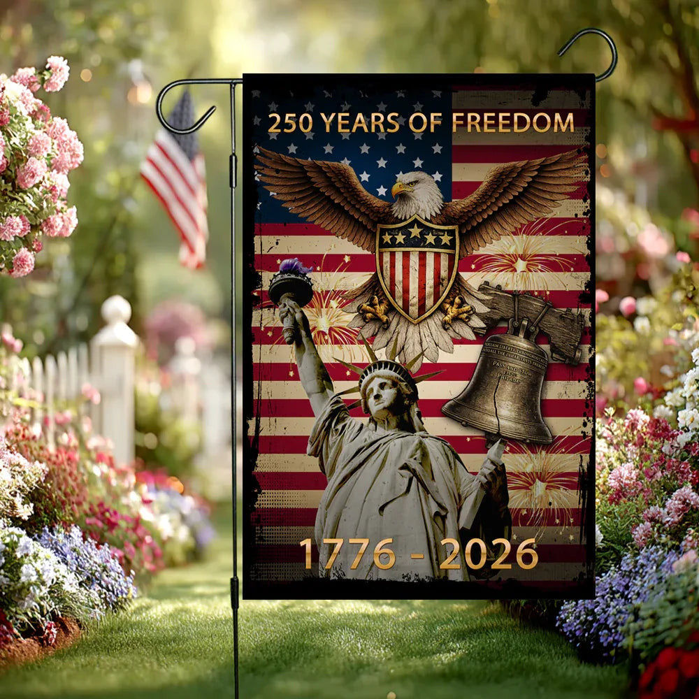 250 Years Of Freedom Eagle Flag Patriotic Liberty Bell Merch 4Th Of July Decor - Printvoro