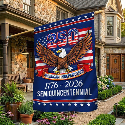 American Independence Flag 250th Semiquincentennial Eagle Merch Patriotic Decor - Printvoro
