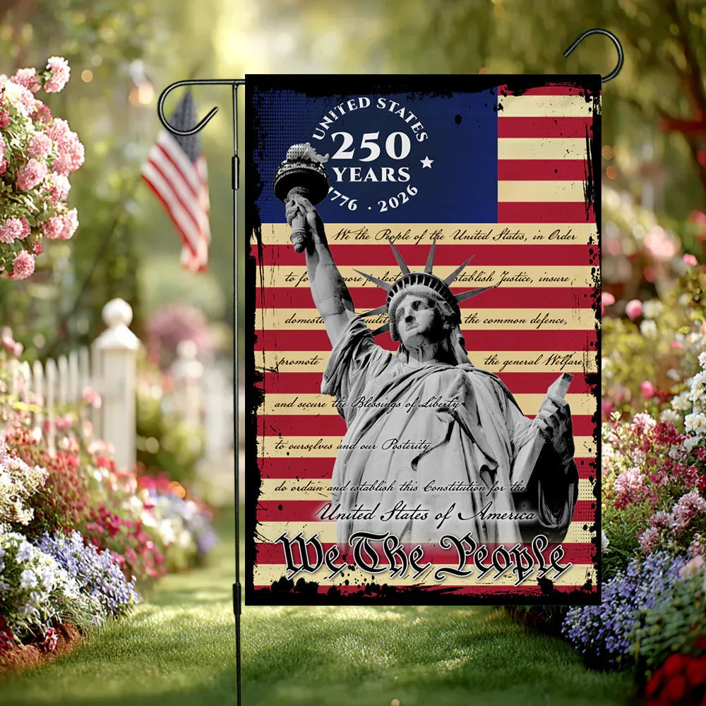United States 250 Years 1776 2026 Flag We The People Merch Patriotic Outdoor Decor - Printvoro