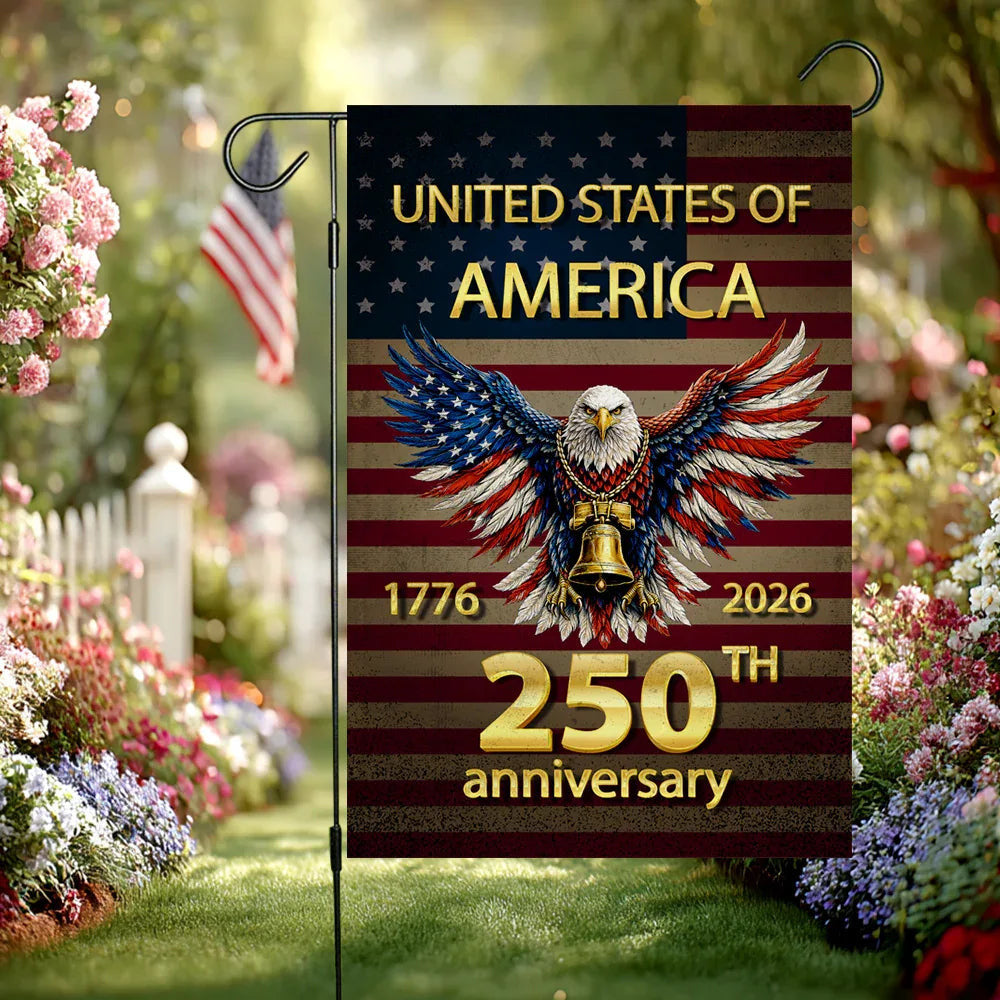 United States Of America Flag 250th Anniversary Flag Merch America's Birthday Decor - Printvoro