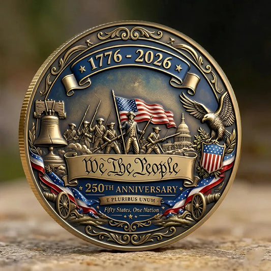 Patriotic We The People Coin America 250th Anniversary Merch Gift For 4Th Of July - Printvoro