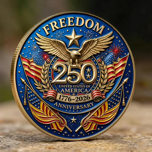 United States Of America Coin 250 Years Of Freedom Merch Patriotic Gifts For Him - Printvoro