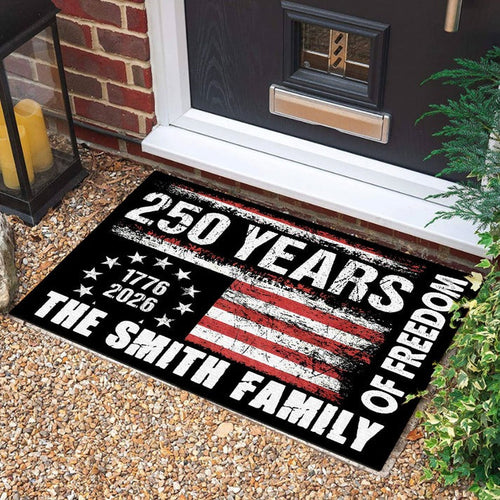 Personalized Liberty Lives In Our Home Doormat 250 Years Of Freedom Floor Mat Gift Ideas - Pvr
