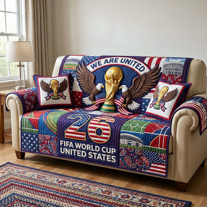 World Cup Quilted Sofa Bald Eagle We Are United Football Best Gifts For Sister - Pvr