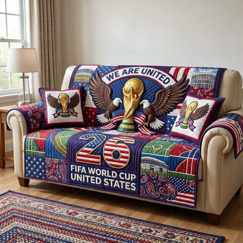 World Cup Quilted Sofa Bald Eagle We Are United Football Best Gifts For Sister - Pvr