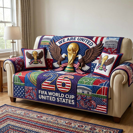 World Cup Quilted Sofa Bald Eagle We Are United Football Best Gifts For Sister - Pvr