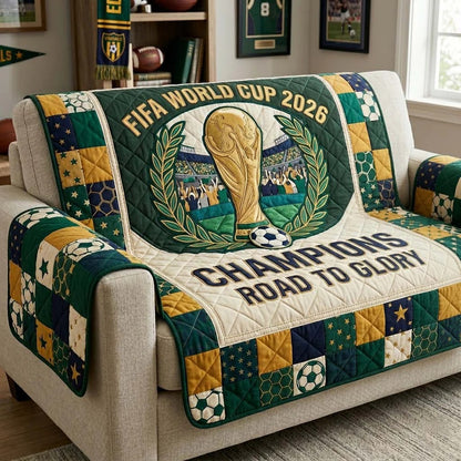 World Cup Quilted Sofa Cover Champions Road To Glory Best Gifts For Husband - Pvr