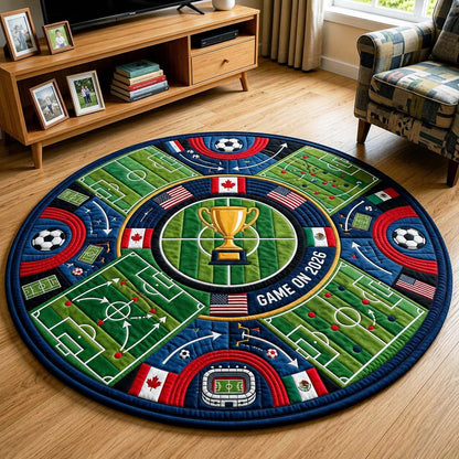 World Cup Quilted Round Mat Tactical Victory Soccer Best Gifts For Her - Pvr