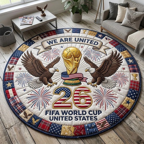 World Cup Quilted Round Mat We Are United 26 United States Best Gifts For BoyFriend - Pvr