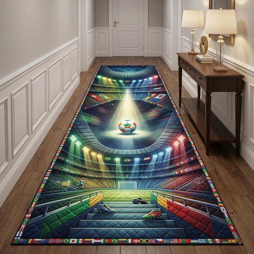 World Cup Quilted Area Rug Global Match Arena Runner Best Gifts For Father's Day - Pvr
