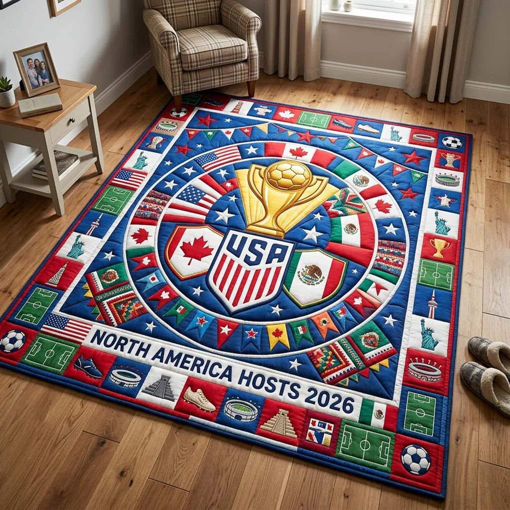 World Cup Quilted Area Rug North America Hosts 2026 Best Gifts For Father's Day - Pvr