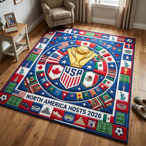 World Cup Quilted Area Rug North America Hosts 2026 Best Gifts For Father's Day - Pvr