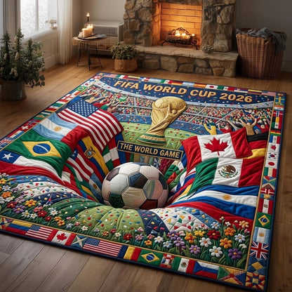 World Cup Quilted Area Rug The World Game 2026 Best Gifts For Father's Day - Pvr
