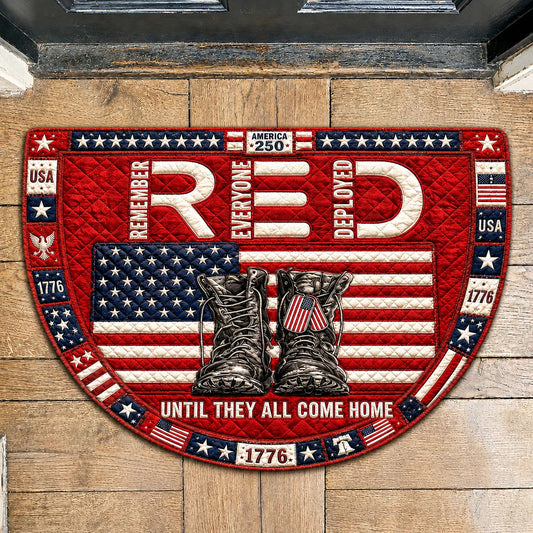 250th Anniversary USA Quilted Welcome mat Until They All Come Home Patriotic Gifts - Pvr