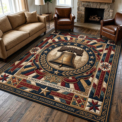 250th Anniversary USA Quilted Area Rug Celebrating USA 250 Gifts For A Patriotic Person - Pvr