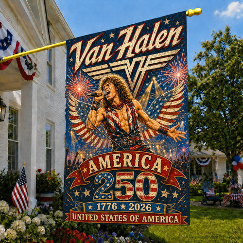 Van Halen 250th Anniversary 1776-2026 Flag Van Halen Merch Cool Gifts Ideas For Men - Pvr
