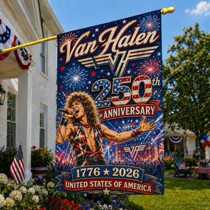 Van Halen 250th Anniversary 1776-2026 Flag Van Halen Merch Good Father's Day Presents - Pvr