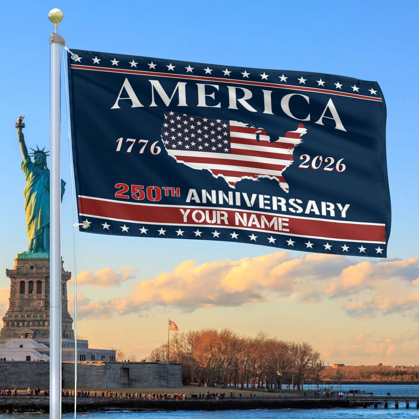 Custom 250Th Anniversary Flag 1776 2026 Merch Patriotic Indoor Decor - Printvoro